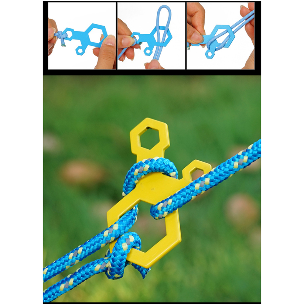 Cheap Goat Tents Wind Rope Buckle Tent Canopy Cord Adjuster Reusable Camping Accessories For Outdoor Hiking Backpacking Snails Connectors Knots   